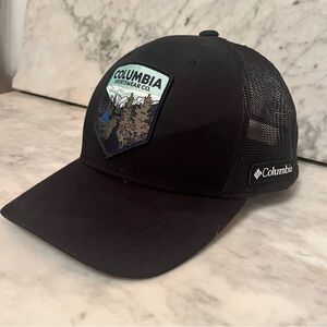 Columbia Black Trucker Cap with Logo Patch